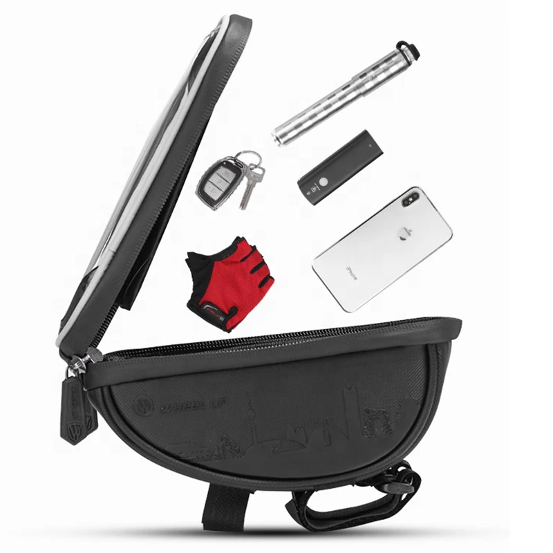 
New Design Chinese Element Waterproof Cycling Phone Bag Frame Handlebar Bag With 6 Inch Screen For Bike Bicycle Bag Phone 