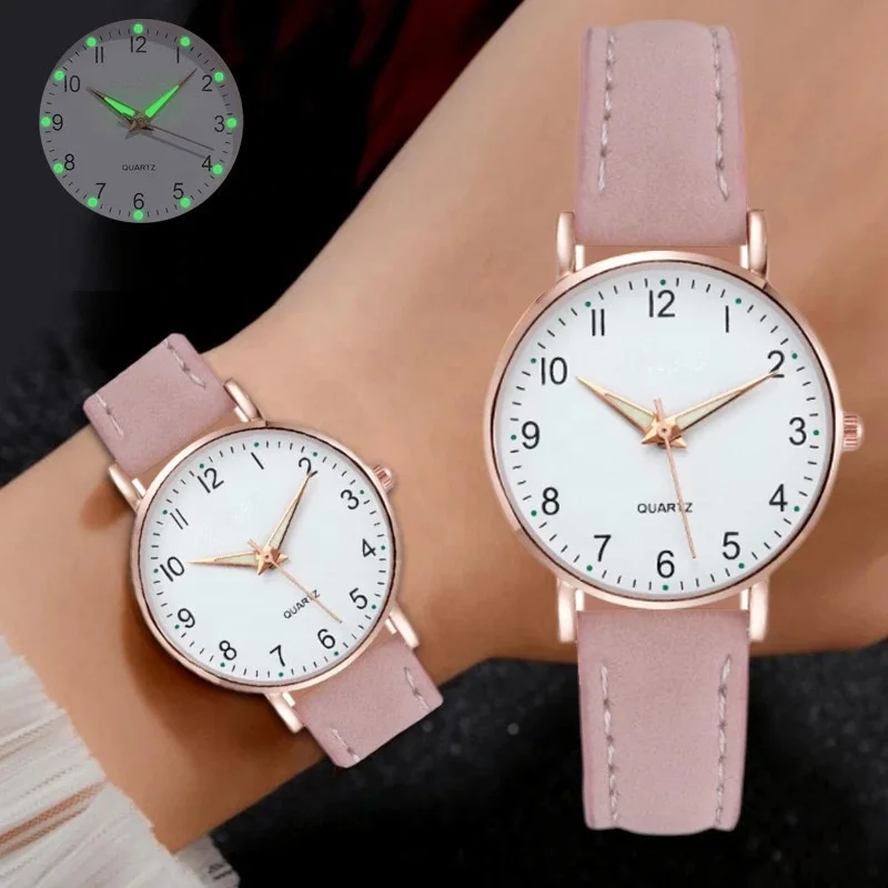 Factory Wholesale Different Colors Fashionable Nubuck Leather Noctilucent Quartz Watch For Women Men