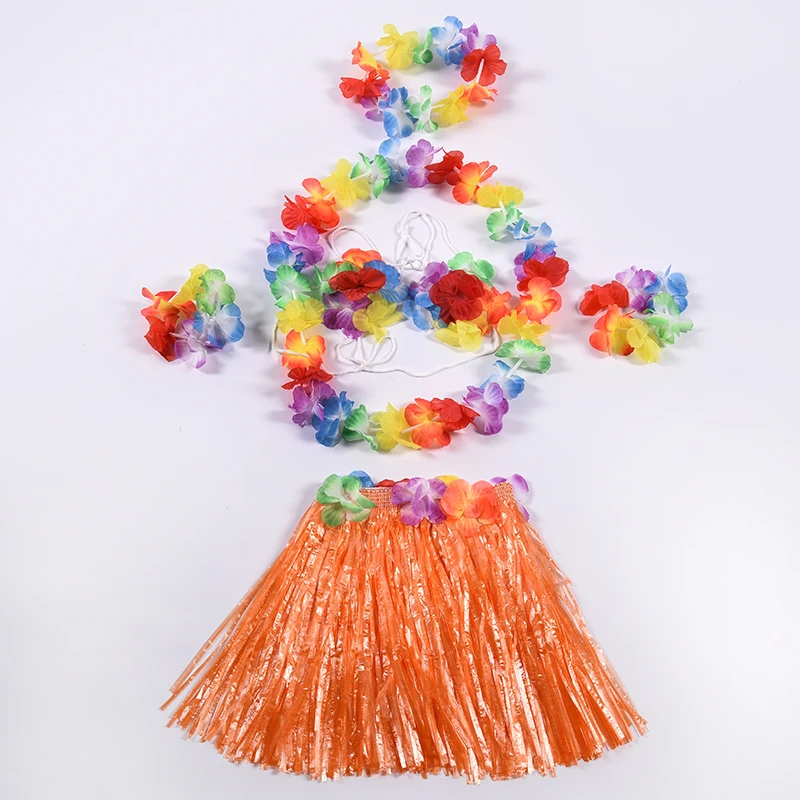 Beach Theme Costumes Hawaiian Stylish Single Layer Grass Skirt With Women Sexy Grass Skirt