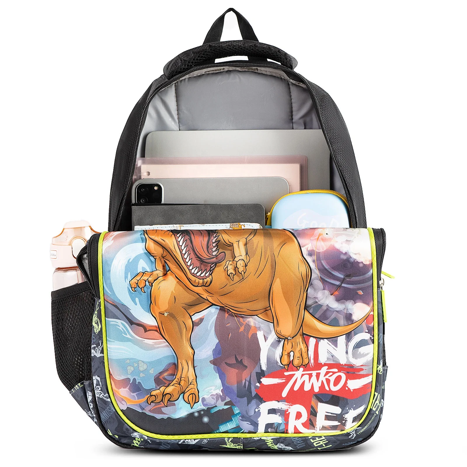 3D Dinosaur Black Sac Scolaire Children Kids School Backpack Scool Bag Boy