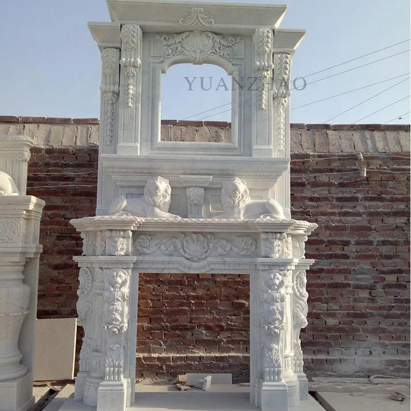 Living Room Marble Stone Fireplace Surrounds Stone Mantel  Italian Marble Fireplace