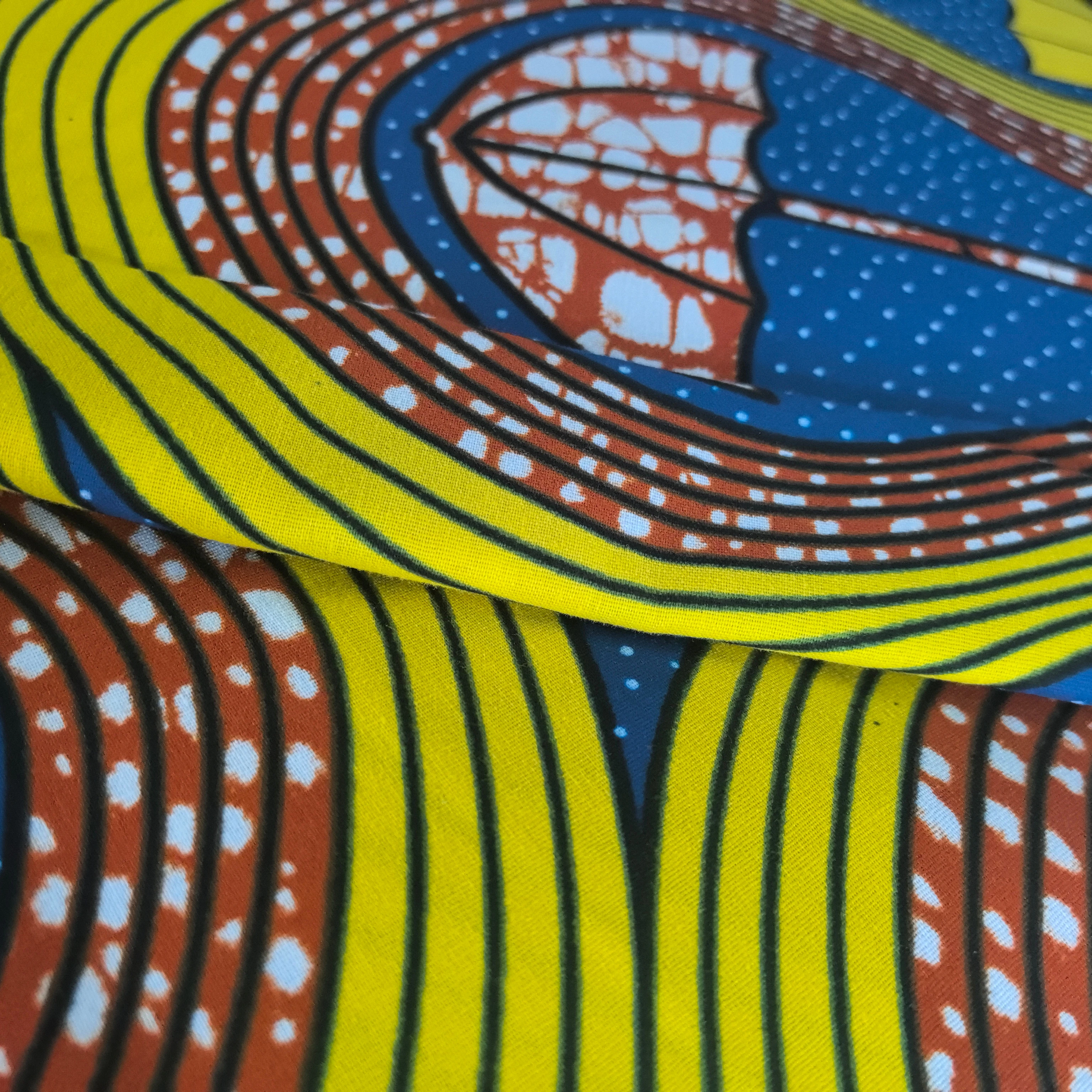 100% Polyester High Quality wax fabric african wax double-sided print BATIK Fabric Sewing 6 yards block For Dress