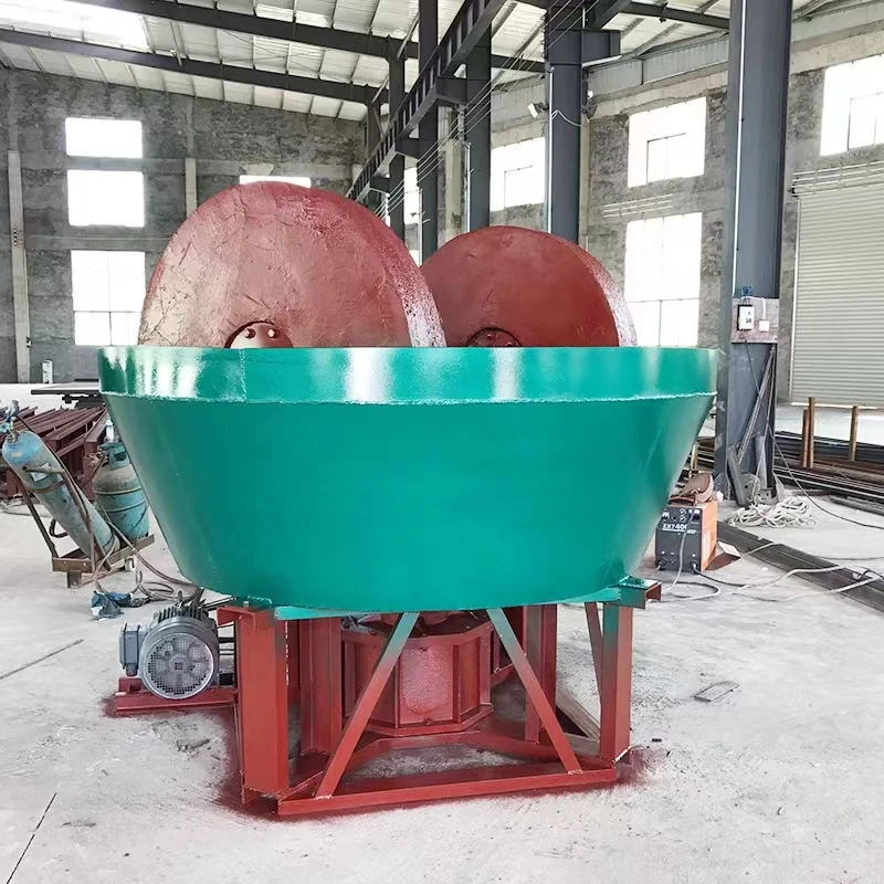 High Performance Wet Pan Mill Double Wheel Gold Ore Grinding Milling Machine
