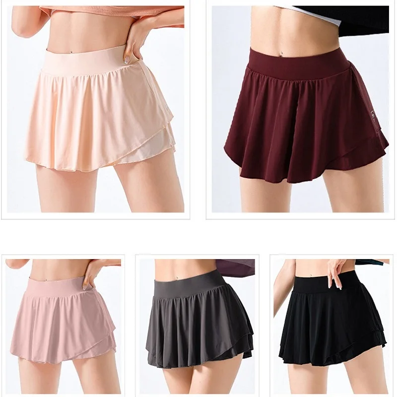 Hot Sale Women Skort with Pocket Golf Tennis Skort Sports Shorts Fitness Tennis Skirts Dress Tennis Golf Skirts