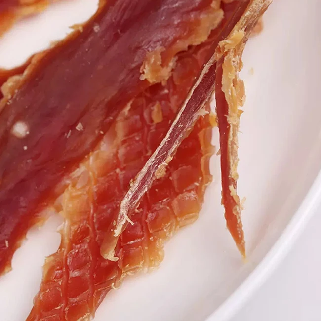 OEM ODM China pet food treats supply wholesale factory manufacturer Real jerky without addition Soft Duck Strip pet dog snack