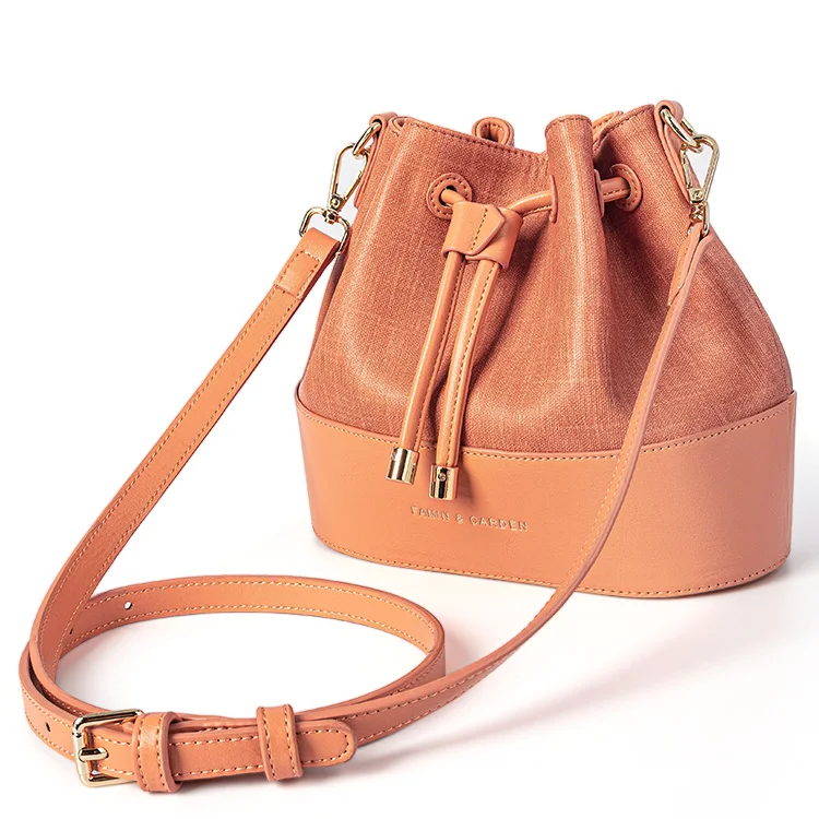 Designer Womens Bucket Bags PU Leather Drawstring Bucket Purses Unique Women Crossbody Bags Shoulder Bags