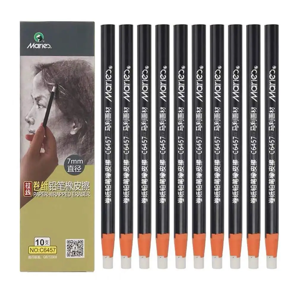 Hand Tear Sketch Eraser Pen-Style Shape Pencil Eraser Pen Round Tip Highlight Rubber School Supplies