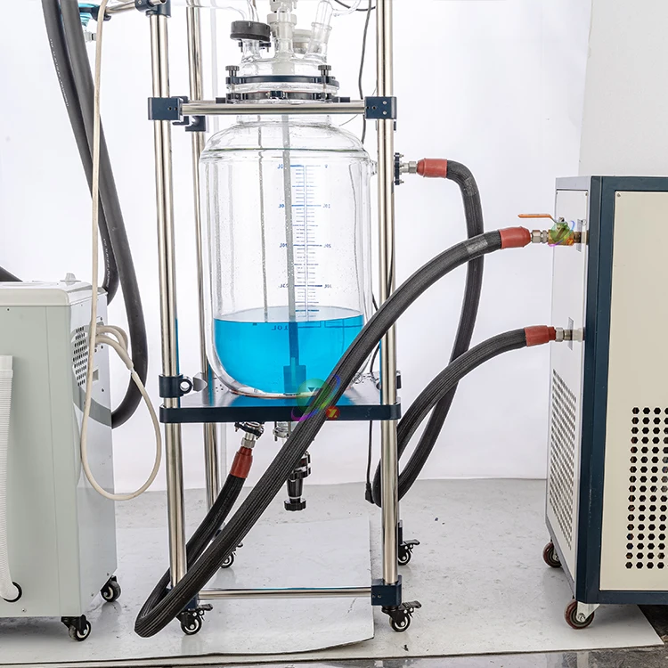 HEB-100L 100L химический усовершенствованная, от взрыва, покрытый кожухом стеклянный реактор покрытый кожухом