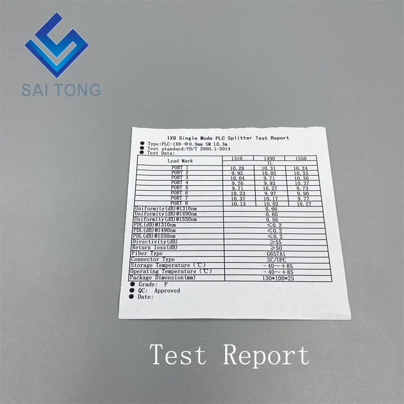 1:2 SC/APC Card PLC fiber optical splitter card inserting splitter waterproof SC UPC LGX box cassette type splitter
