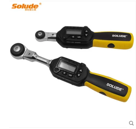 Short handle Digital torque wrench 1.5-30 3-60 4.2-85 6.8-135 10-200 17-340N/m with 1/4 3/8 1/2 ratchet head