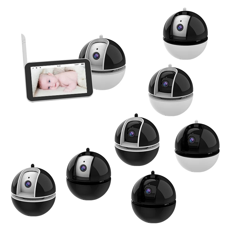
Smart two way talk newest WiFi video audio camera wireless baby monitor with 5inch HD LCD 720P display screen 