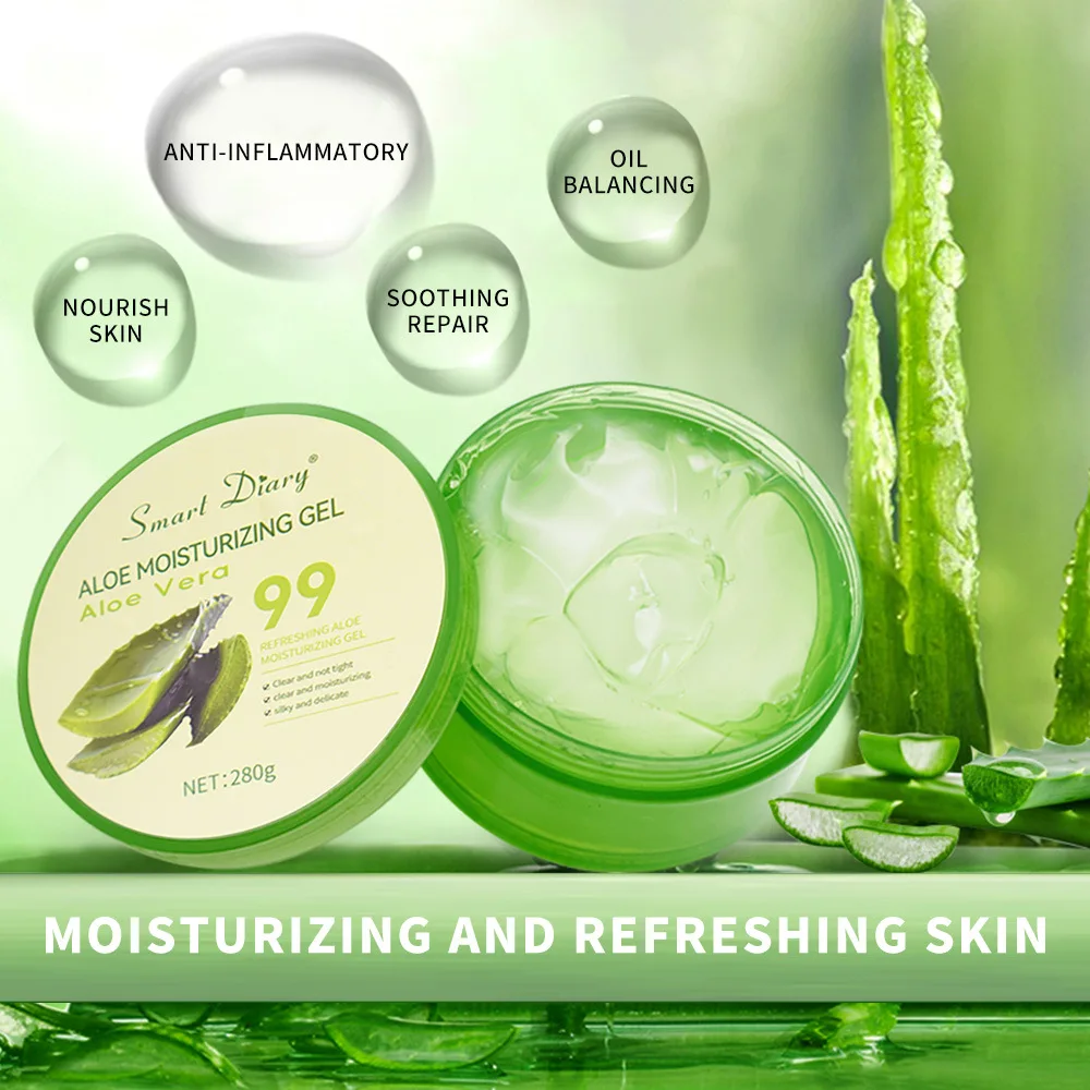 Aloe vera gel factory direct wholesale acne care skin moisturizing repair skin face use high purity aloe vera gel