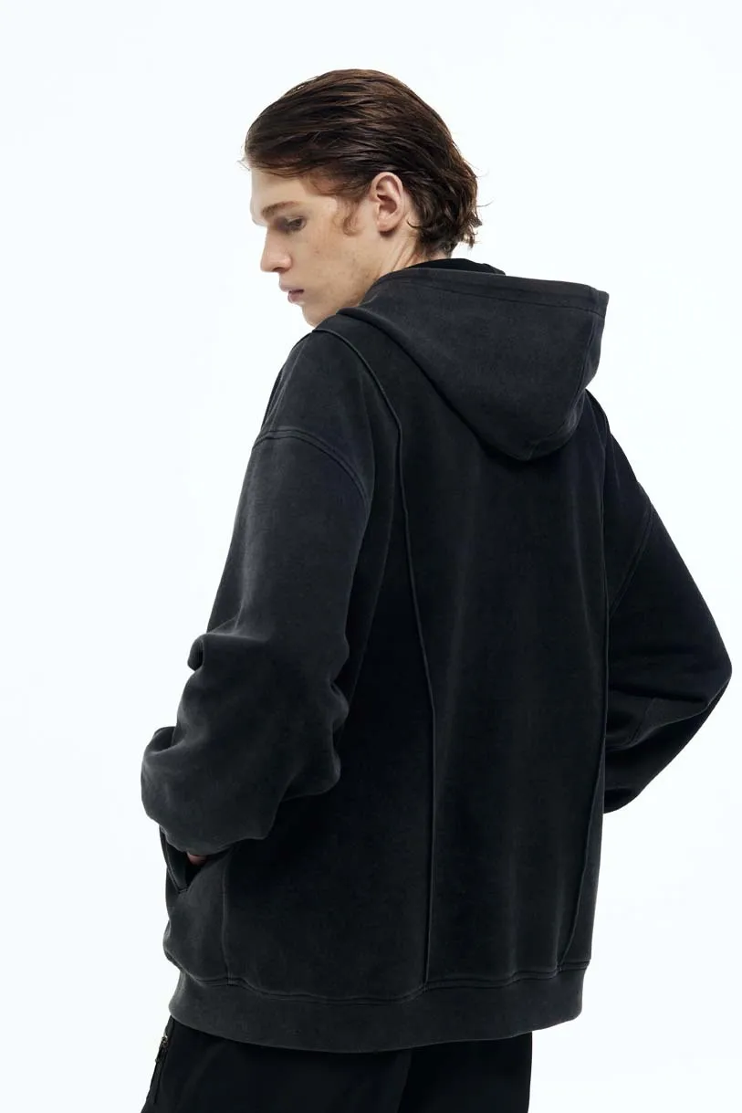 Custom Logo Hoodies French Terry Zip up Hoodies High Quality Streetwear Metal Decorative Hoodie