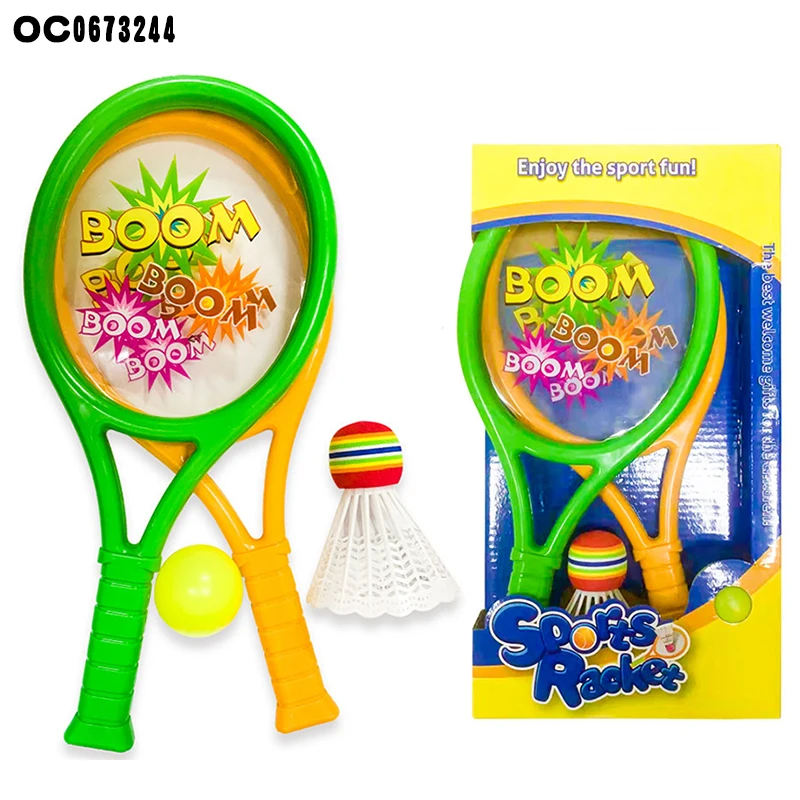 Sport exercise kids plastic sports balls tennis racket toy for children