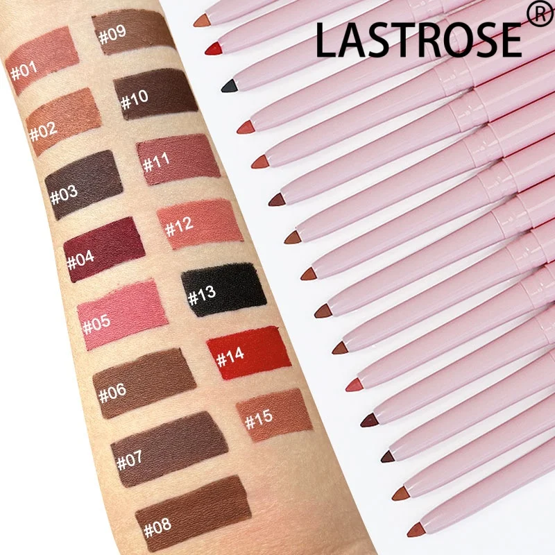 Wholesale Pink Color Twist Lip Liner Pencil vegan creamy matte lipliner private label twist up lip fix liner pencil