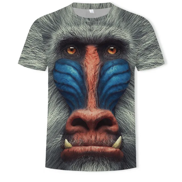 New Arrive Popular Novelty Animal Pig Monkey Series 3D Printed Shirt for Men Harajuku Summer 3D Printing Shirt From Men