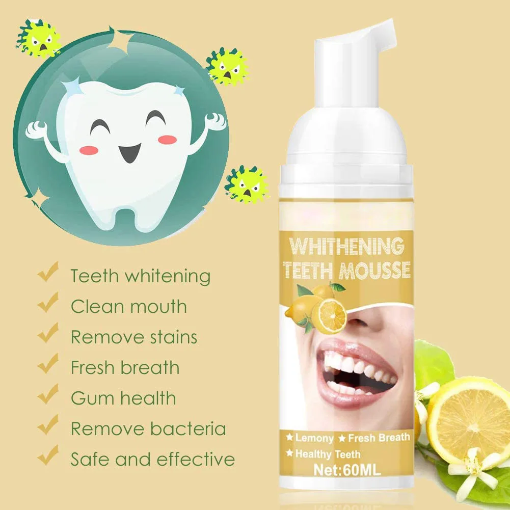 
Teeth Whitening Stain Removal Foam Toothpaste Cleansing Foam Toothpaste 