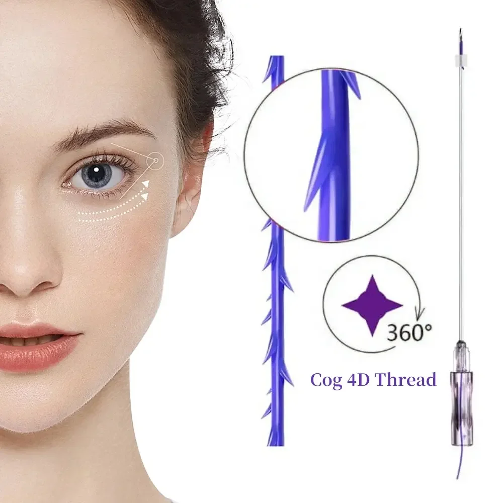 REJEON 18g 19g 100mm Face Lifting Anti-aging Tensores Blunt Cannula L W Threads 12d PDO Thread Lift Cog Barbed Fios De Pdo
