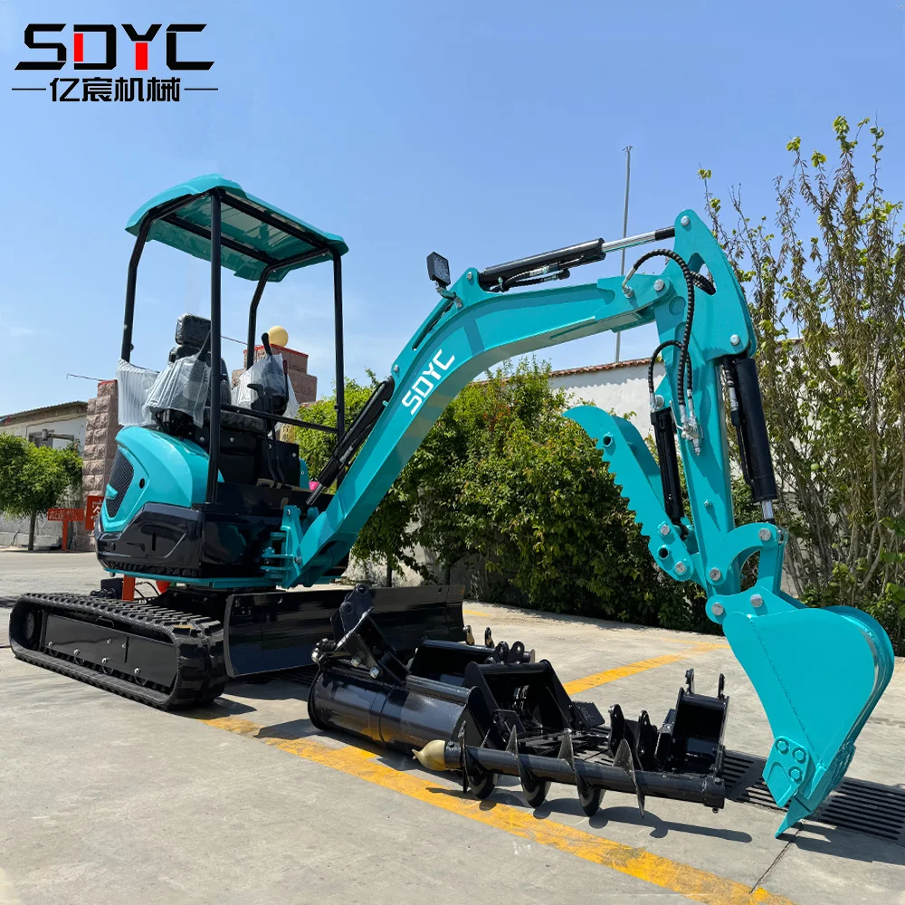 Free Shipping!!! CE EPA Farm Mini Excavator 0.8 ton 1 ton 2 .5 ton Micro bagger 3 Ton Kubota Mini Excavator With accessory