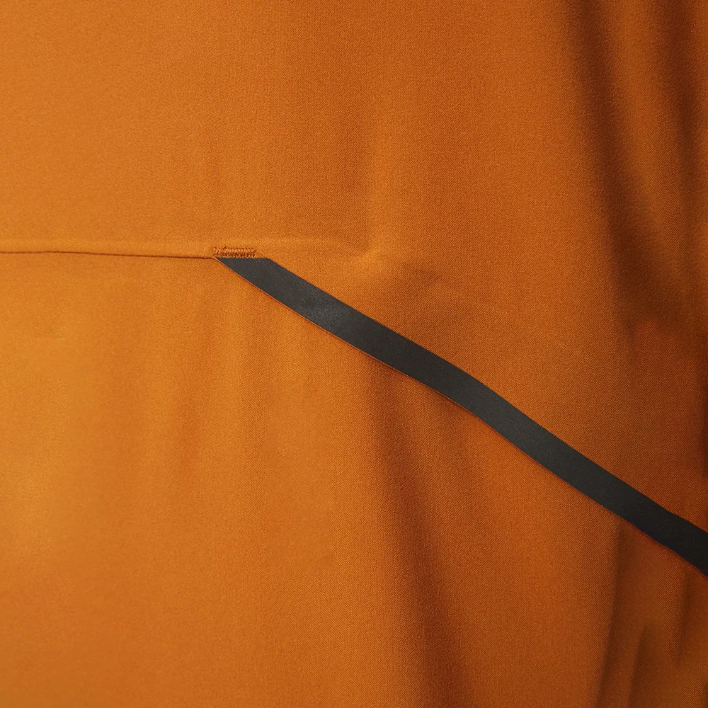 New Design Orange Waterproof Half-Zip Short Front Fastening Straight Hem Slouchy Men Hood Custom Windbreaker