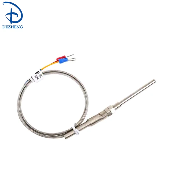 Dezheng 3mm 6 Wire Rtd Pt100 Temperature Sensor