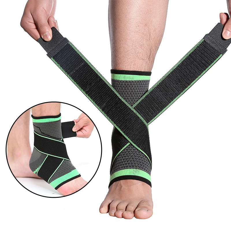 Best Selling Volleyball Basketball Sport Compression Foot Bandaged Wrap Ankle Sleeve Support Brace