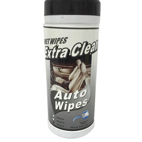 Canister Auto Wet Wipes 80PCS Car Cleaning Wipes
