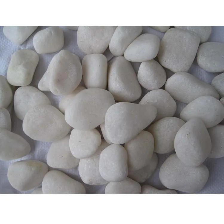 Snow White Round Pebble Stone