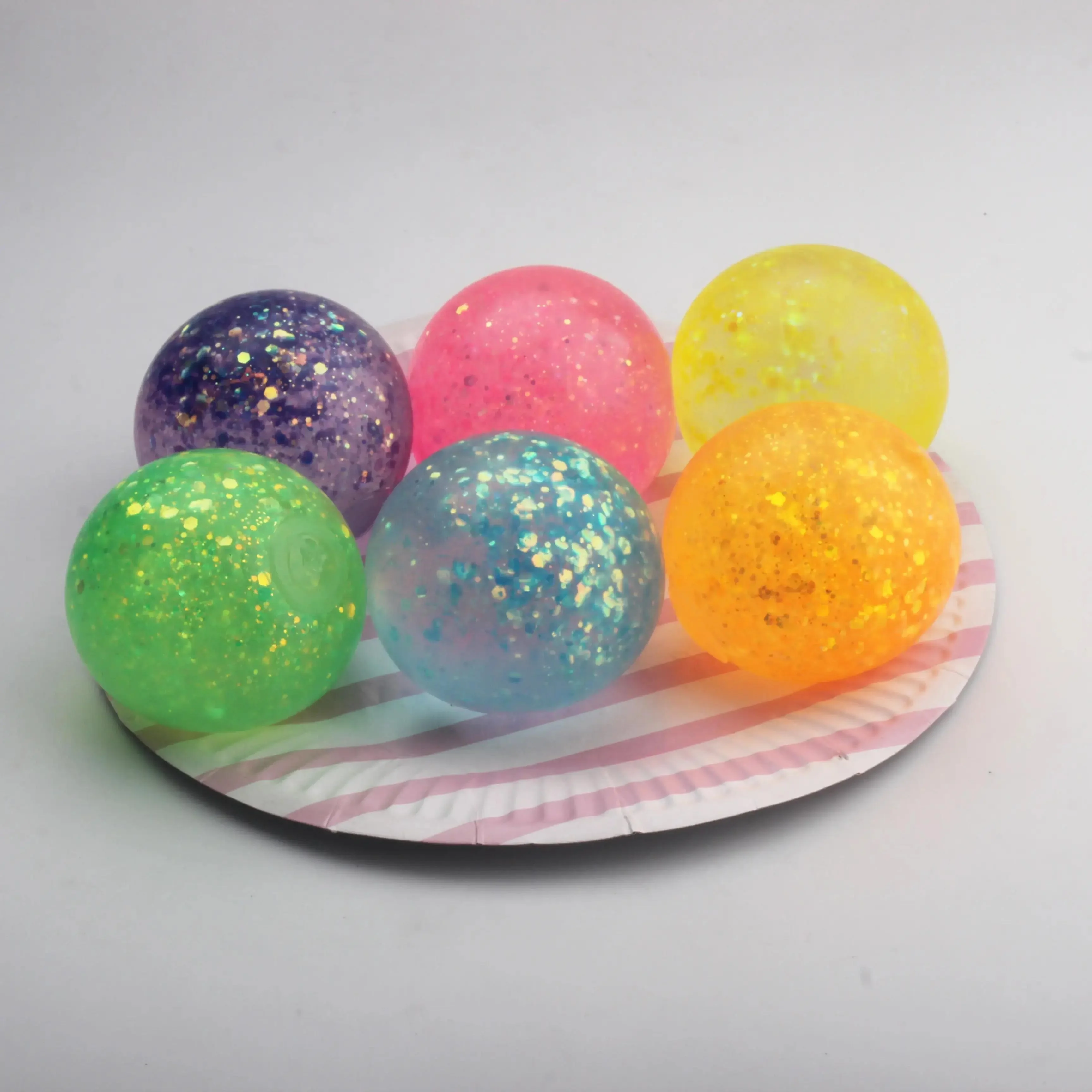 XTQ Stress Ball Toy Glitter Maltose Stress Balls Fidget Toy Ball Giant Inflatable Squeeze Squishy Toy