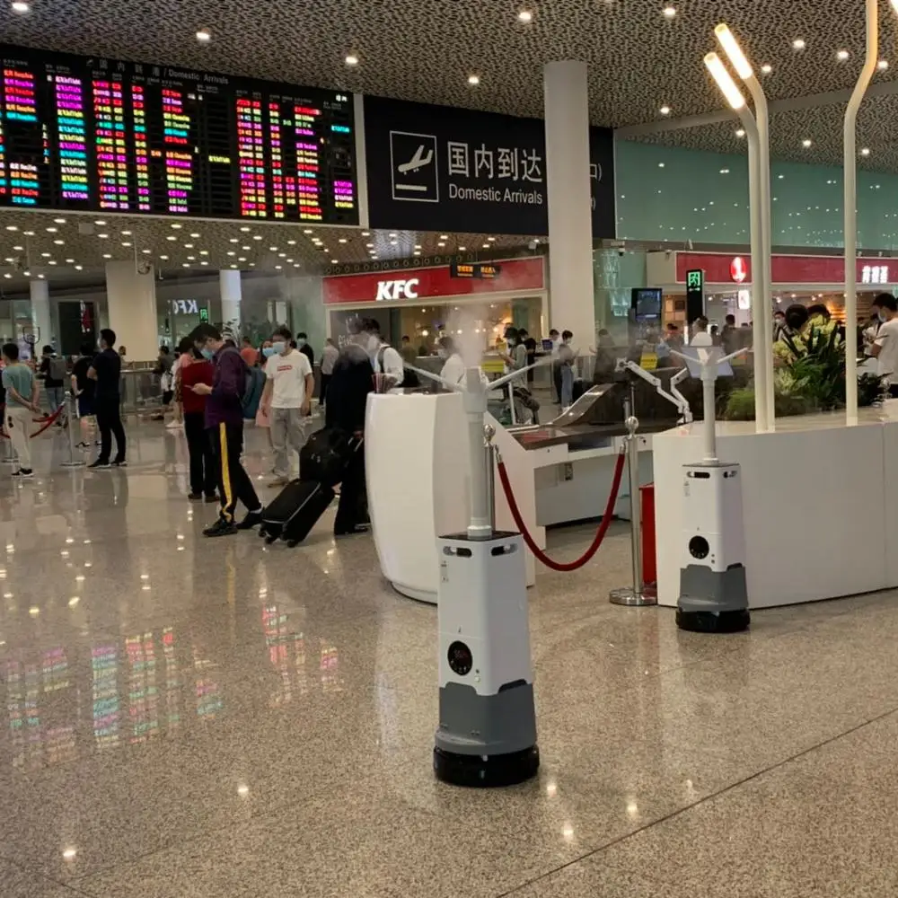 Общественного полностью автоматический колесный спрей дезинфекции в помещении для дезинфекционной машины Роботы