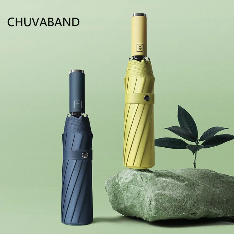 Складной зонт CHUVABAND 12 Bone 3 на заказ с принтом логотипа дизайнерский летний автоматический от дождя и ветра