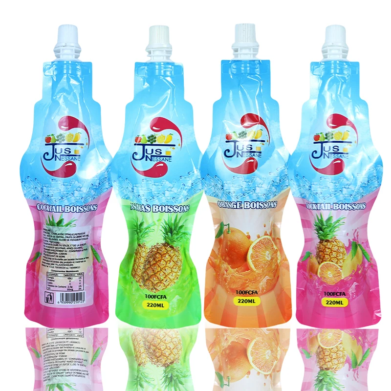 Food Grade Custom Beverage Nylon Fruit Juice And Yogurt Stand Up Retort Spout Pouch Baby Food Packaging 100ml Plastic Bag