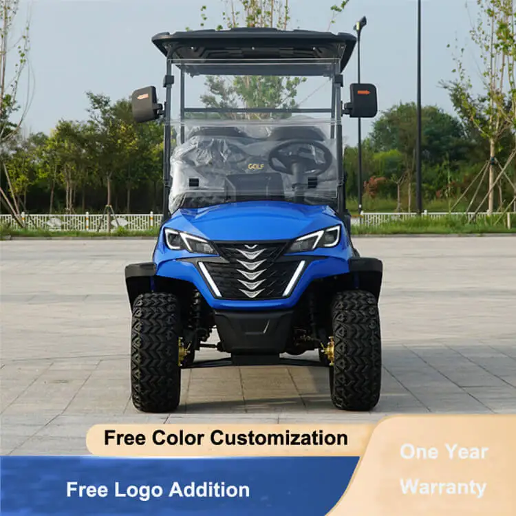 New Design Factory 2+2 Seat 4 Wheels Sightseeing Bus Club Cart Electric Golf Buggy Hunting Cars