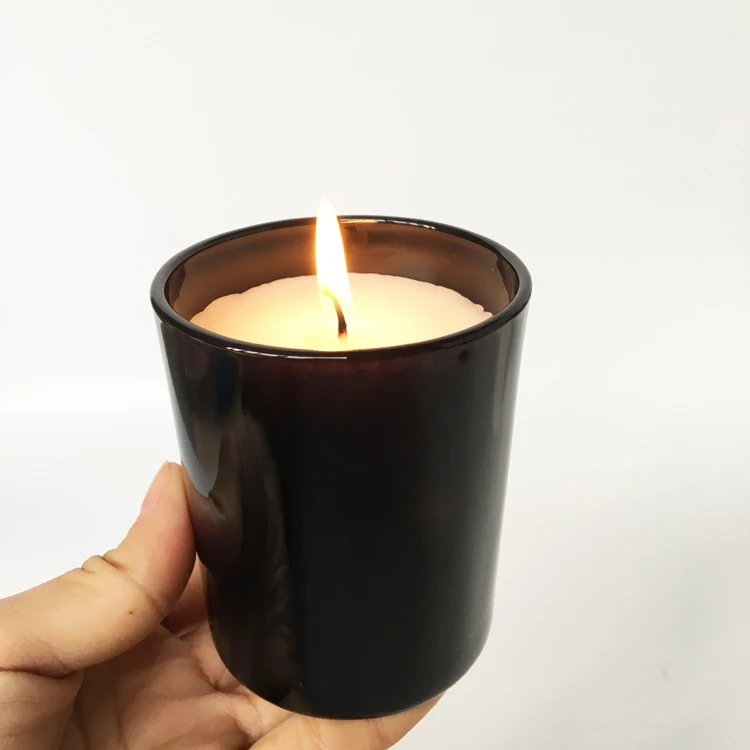 
black candle glass jar 