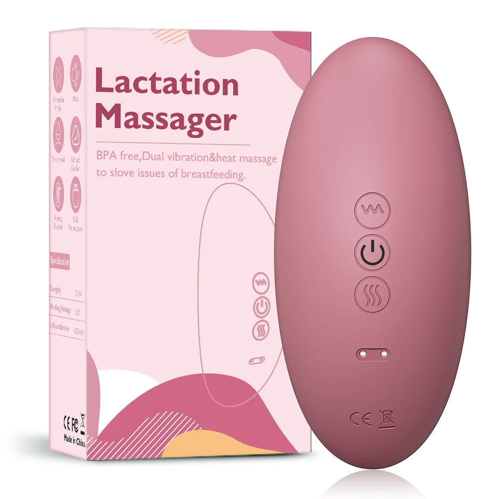 handheld vibration heating Breast promoting and lactating massager lactation massage waterproof massage for women
