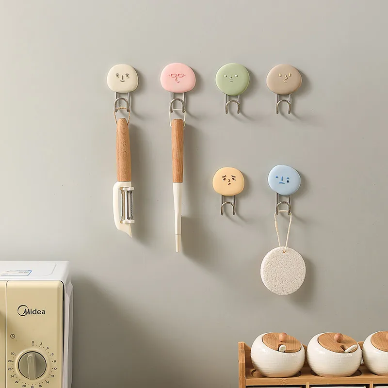 2024 New Adhesive  Coat Hook, Wall Mounted Cute Hanger for Household Decorative hook