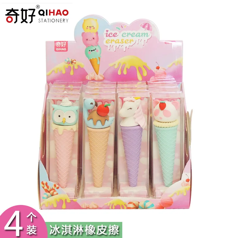 funny Eraser Pencil Eraser Pencil heart shape for girl boys Style Time Fun Packing School stationery 689