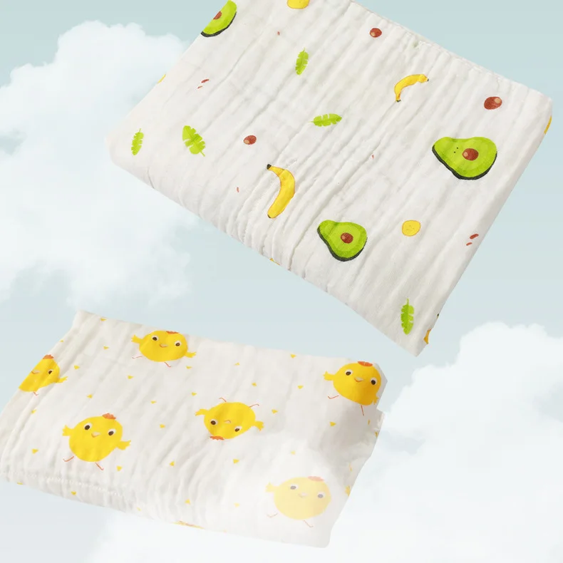 4 layers of high-density cotton baby gauze bath towel for children baby covered with newborn summer cool cover and newborn soft
