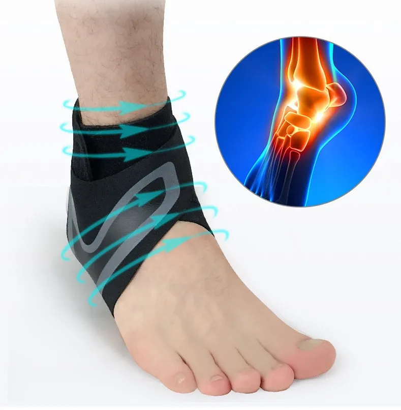 Sport Ankle Stabilizer Brace Compression Ankle Support Tendon Pain Relief Strap Foot Sprain Injury Wraps Run Basketball
