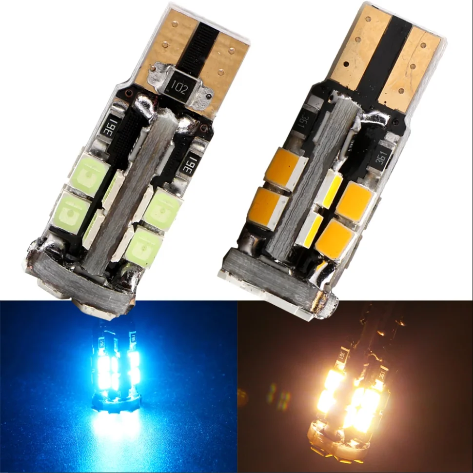 Canbus желтая ледяная синяя Янтарная белая меняющая цвет W5W T10 2835 22 SMD Светодиодная лампа сигнал поворота Стоп-сигнал индикатор задний фонарь 12 В