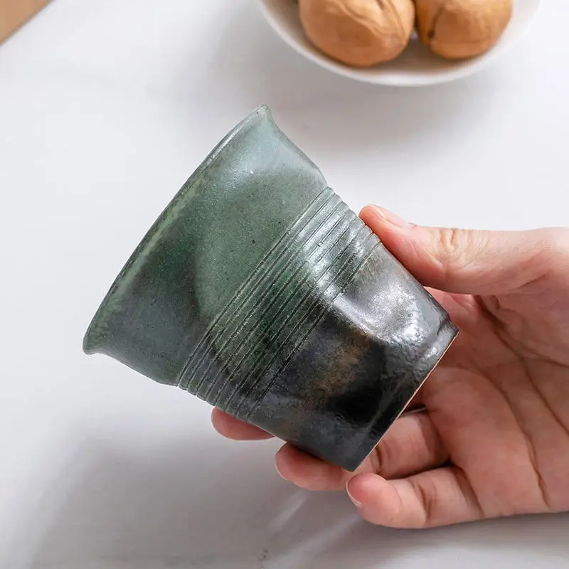 3D Paper Cup Design Reusable Pinched Mugs Creative Irregular Crumple Coffee Mug Italian Espresso Cups Crinkled Pottery Cup