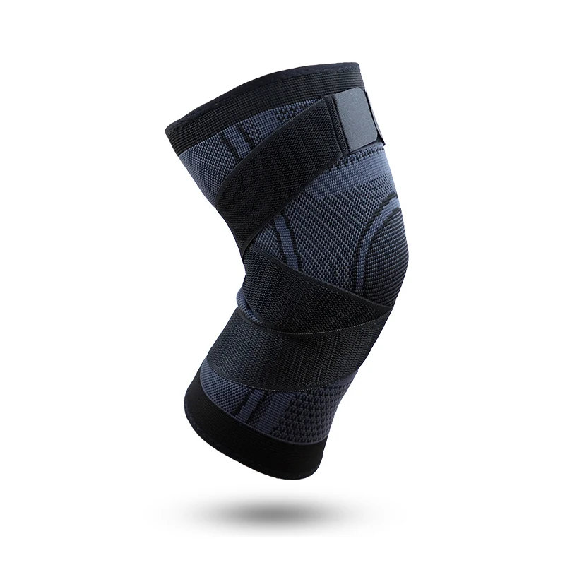 Weaving Elastic Support Knee Brace With Straps ,Sports Support Braces