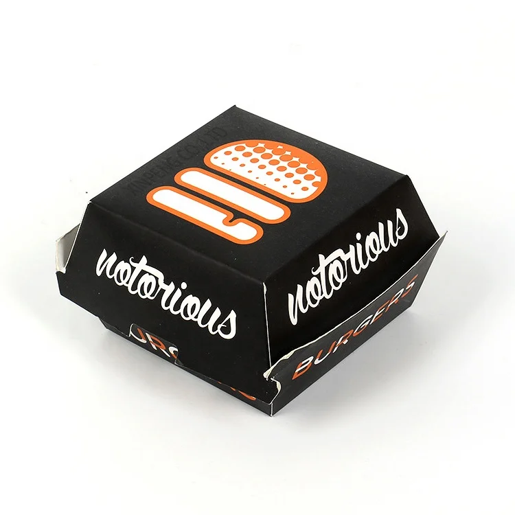 Factory wholesale custom high quality disposable folding paper hamburger box