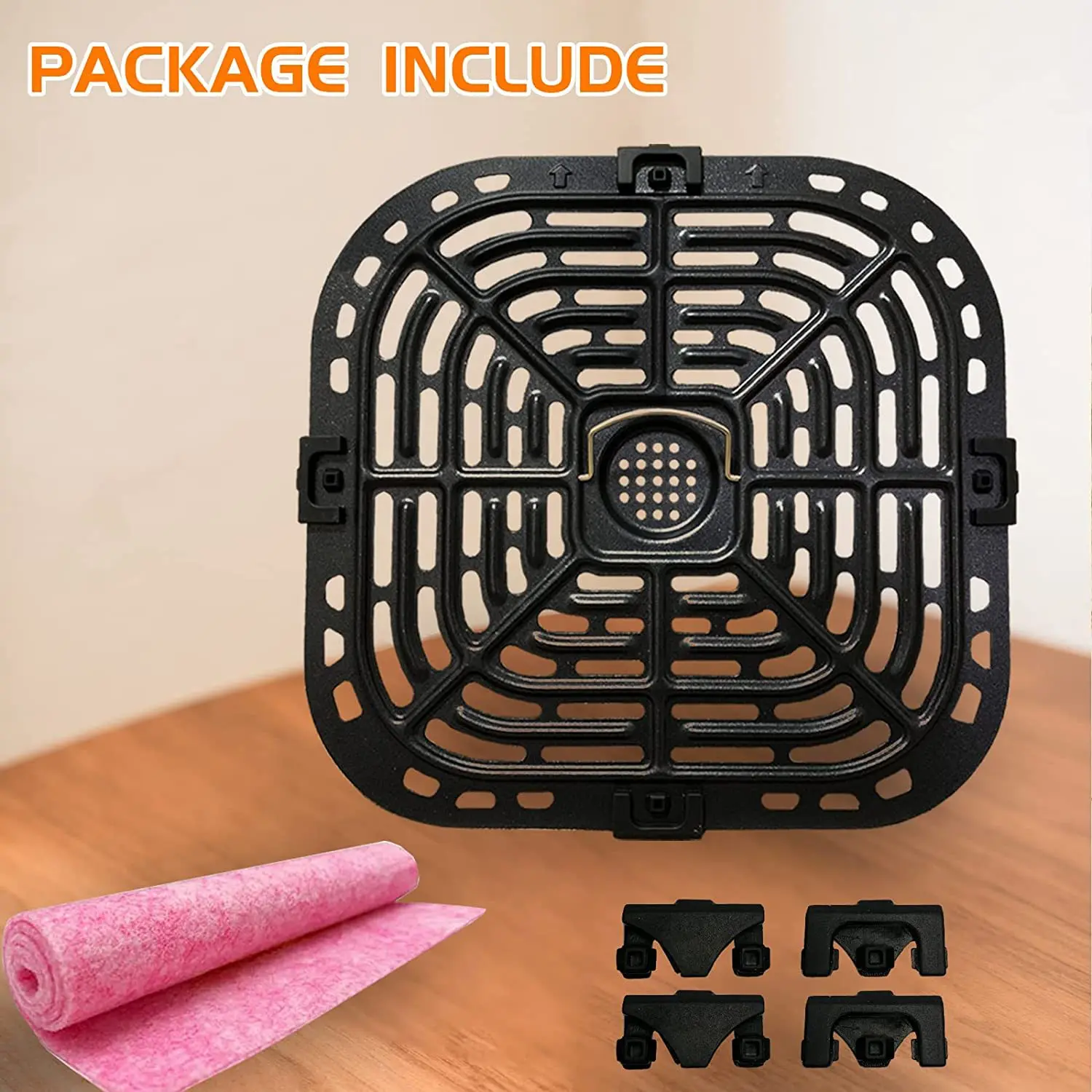 Air Fryer Accessories for Instant Vtx 8QT Grill Plate Pan Crisper Plate Tray Rack Parts