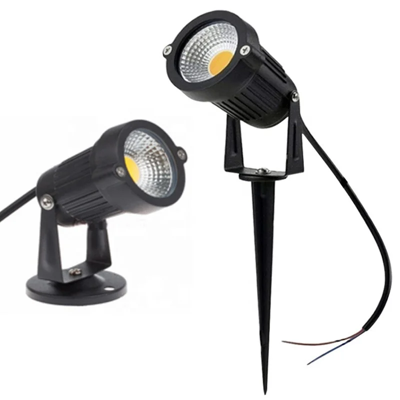 3W 5W 7W COB LED Garden Lawn Light Spike Foot Lamp Aluminum Outdoor IP65 Spotlight Night Light Footlight Floorlight 110V 3000K