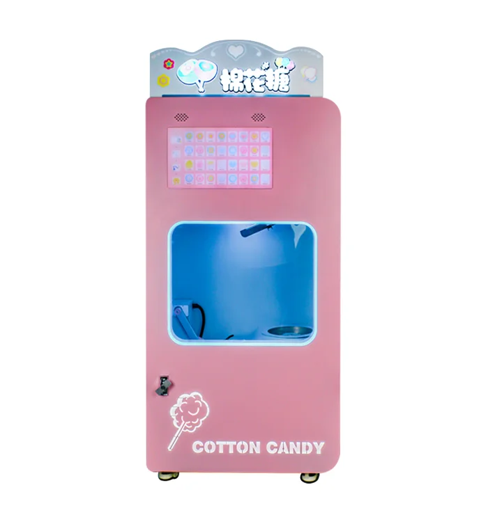 Factory supply attractive price new cotton sugar candy dispenser vending making machine