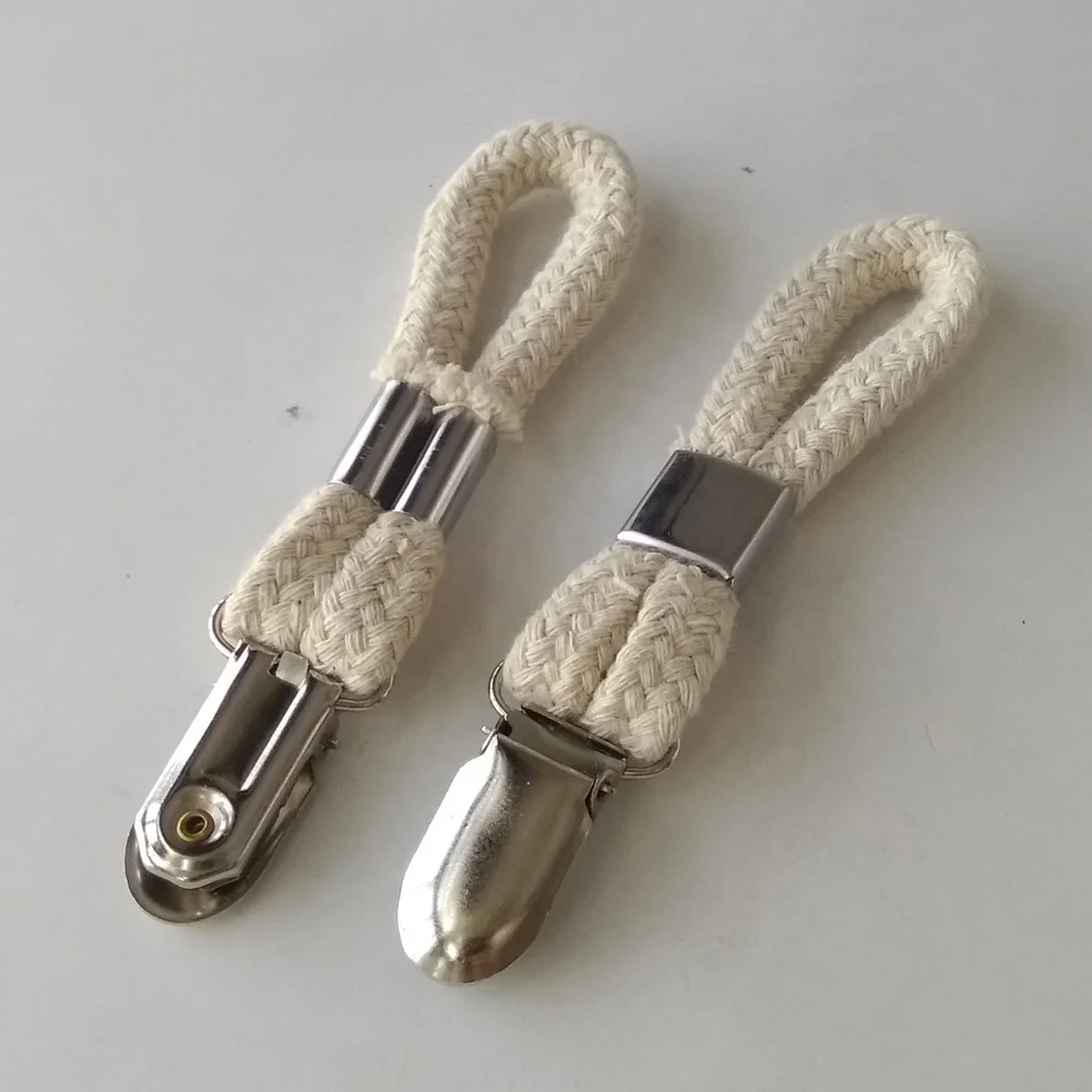 Kitchen bathroom woven cotton hand towel loop clamps tea towel hooks loops clips