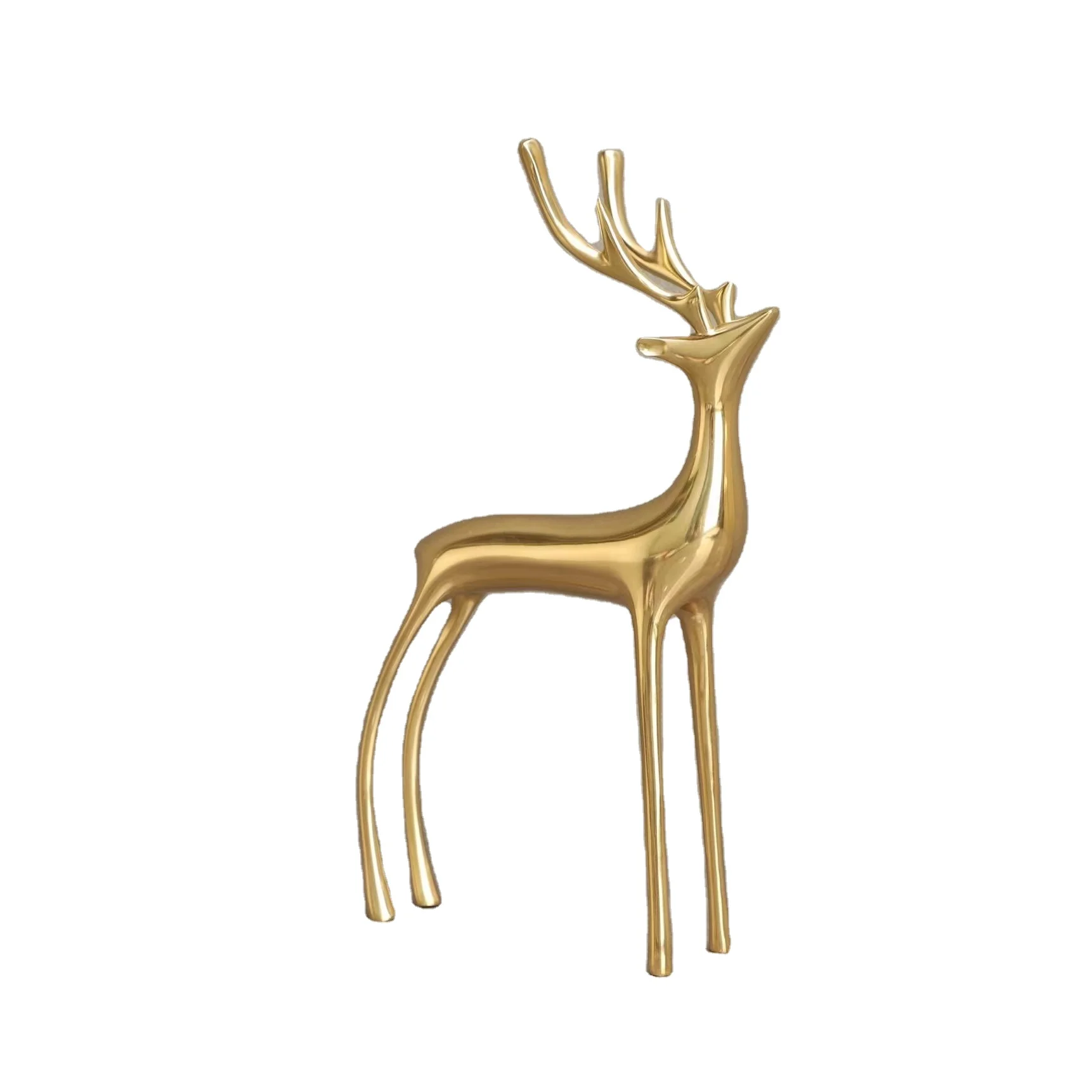 Luxury Gold Deer Home Decor Show Pieces Interior Decoration Modern Nordic Table Living Room Gold Accessories For Home