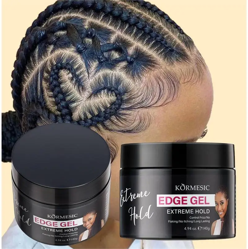 KORMESIC OEM organic wholesale vendor custom strong extra hold pomade hair braid gel for braids
