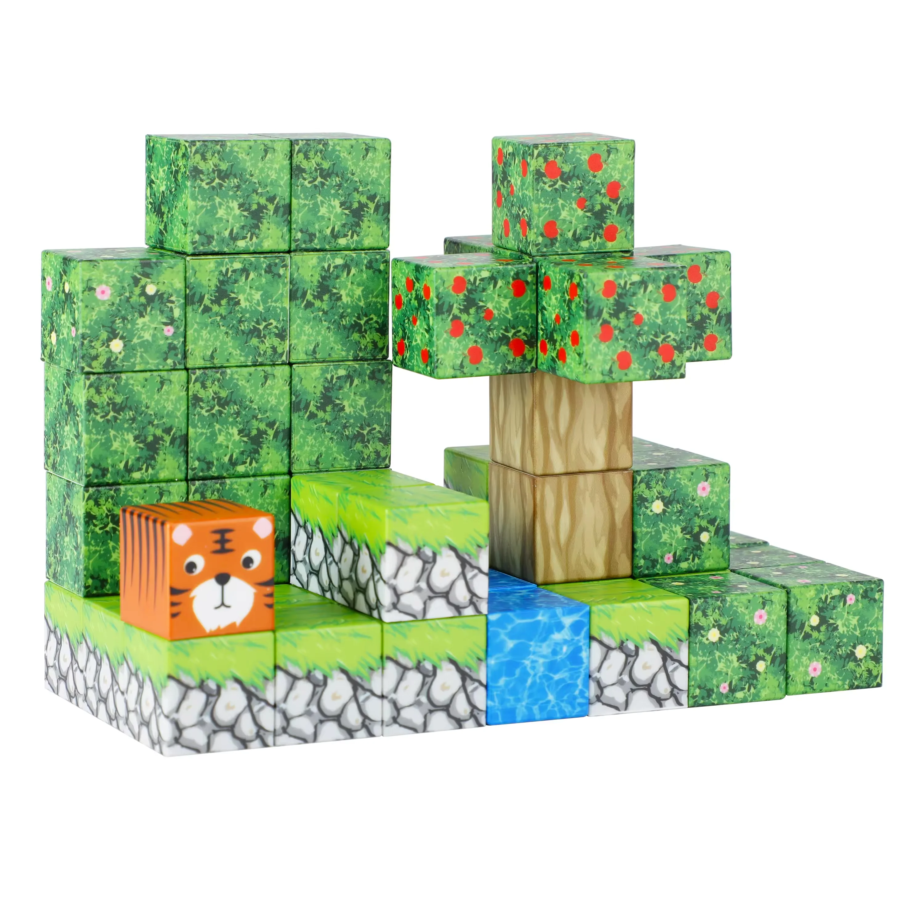 New style Magnetic Mini World Blocks Building Mine Magnet World Set Sensory Kids Games Toys for Girls and Boy ASTM CPC 2.5cm